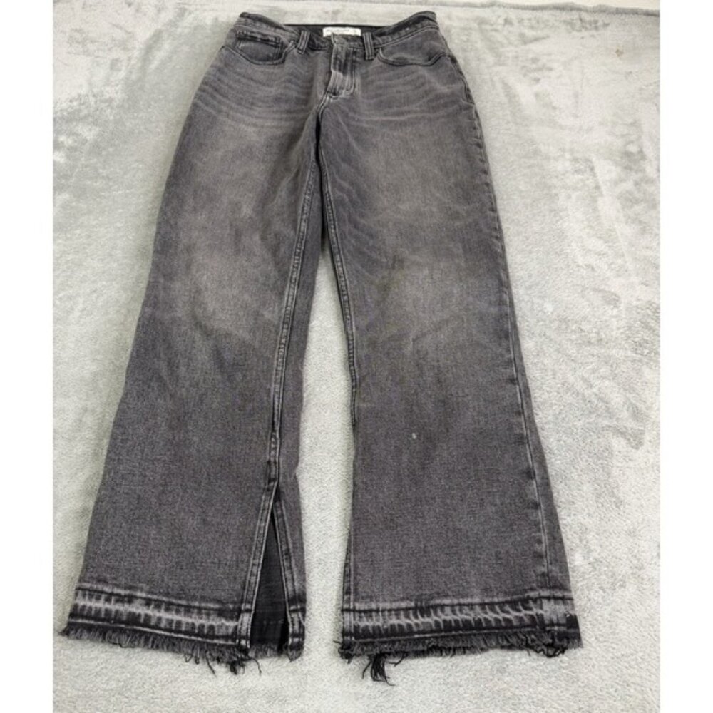 Abercrombie & Fitch The Ankle Straight High Rise Jeans Women's Size 27 Black